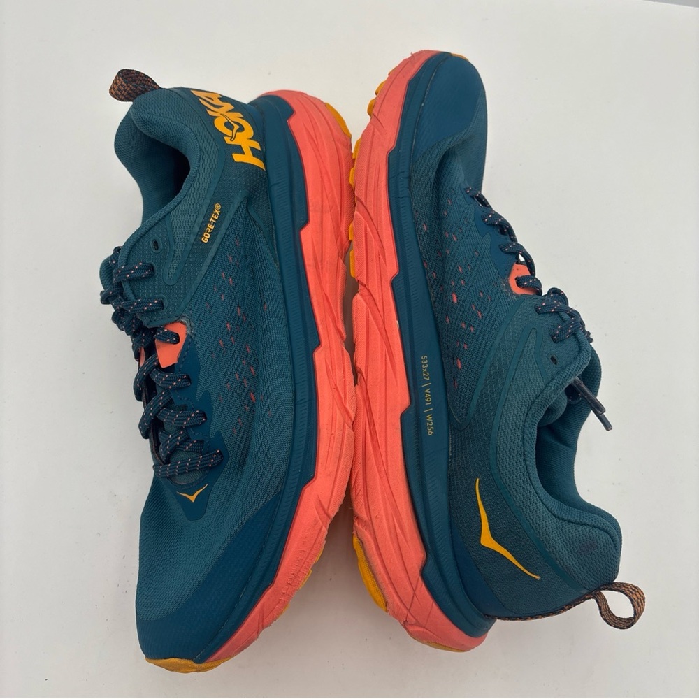 Hoka Men's Athletic Shoes in Teal and Coral - Picture 6 of 11